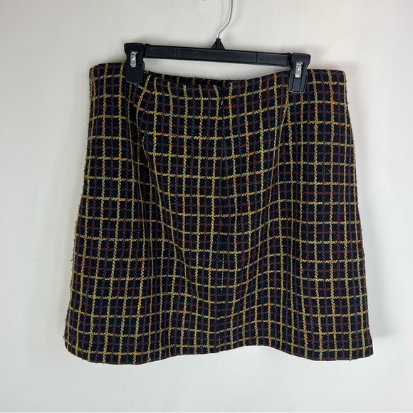Anthropologie HUTCH Windowpane Plaid Mini Skirt A-Line Size XL - Picture 4 of 6